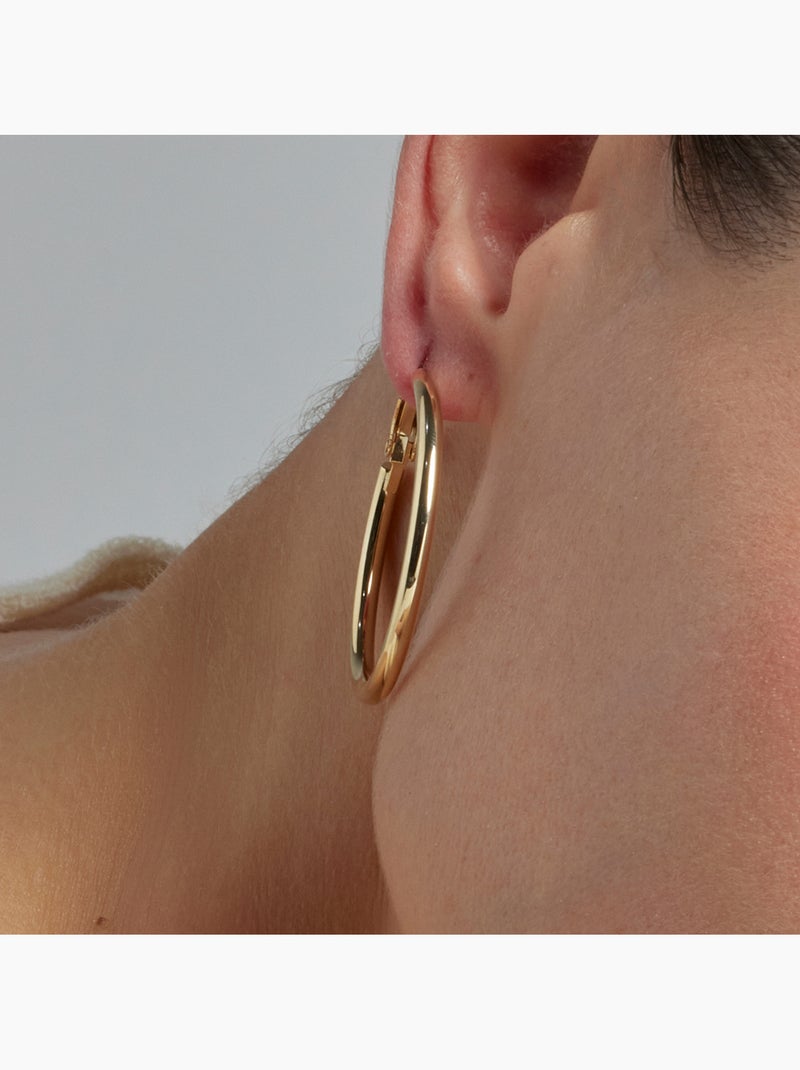 Boucles d'oreilles Luxenter et plaqué or 18k - Sadro Jaune - Kiabi