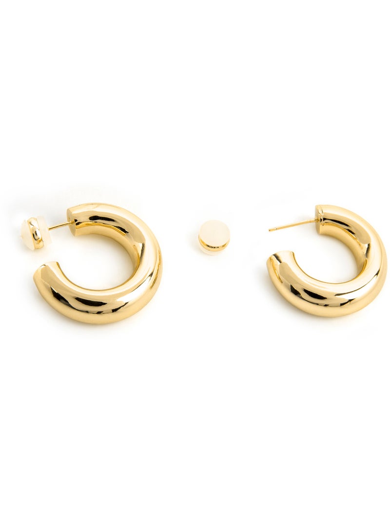 Boucles d'oreilles Luxenter et plaqué or 18k - Thea Jaune - Kiabi