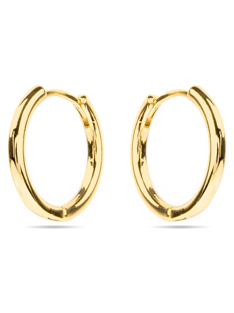 Boucles d'oreilles Luxenter et plaqué or 18k - Thibu Jaune - Kiabi