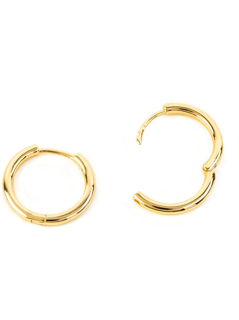 Boucles d'oreilles Luxenter et plaqué or 18k - Thibu Jaune - Kiabi