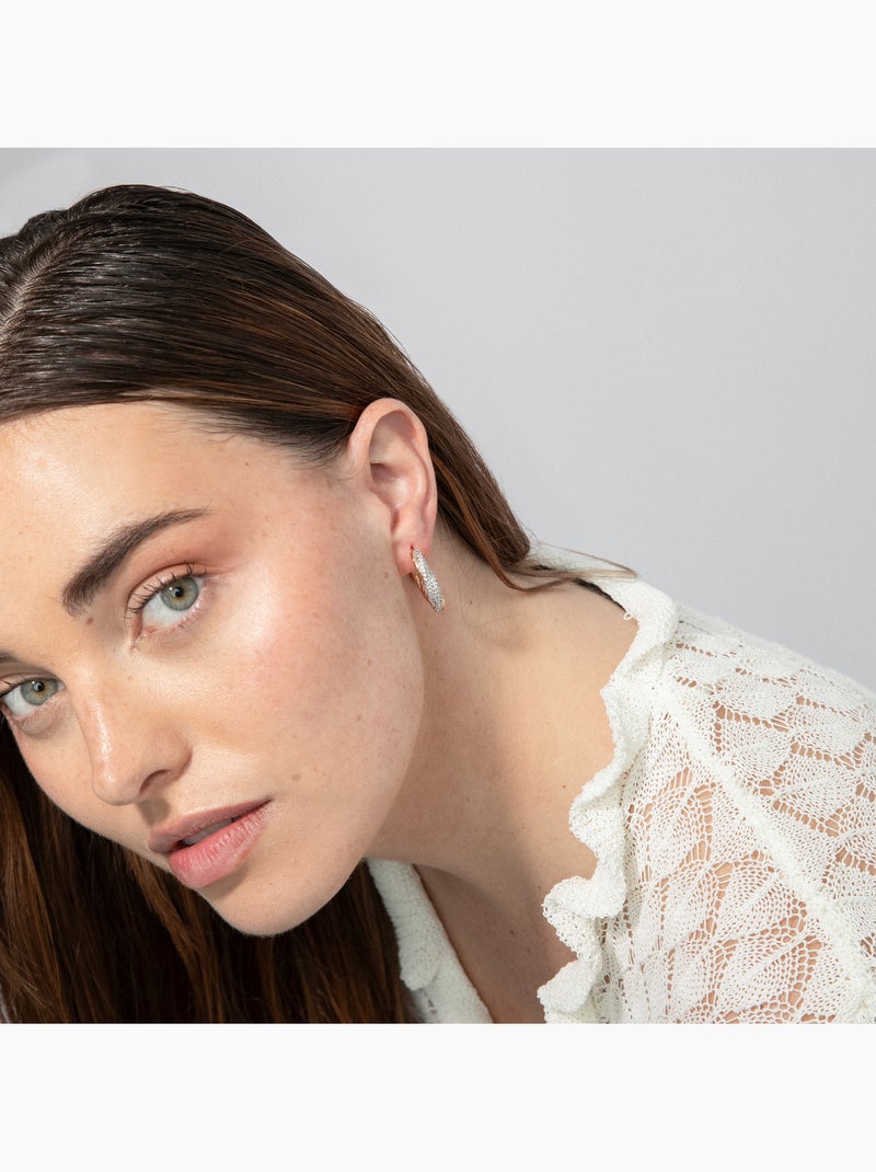 Boucles d'oreilles Luxenter et plaqué or 18k - Ugorma Argent - Kiabi