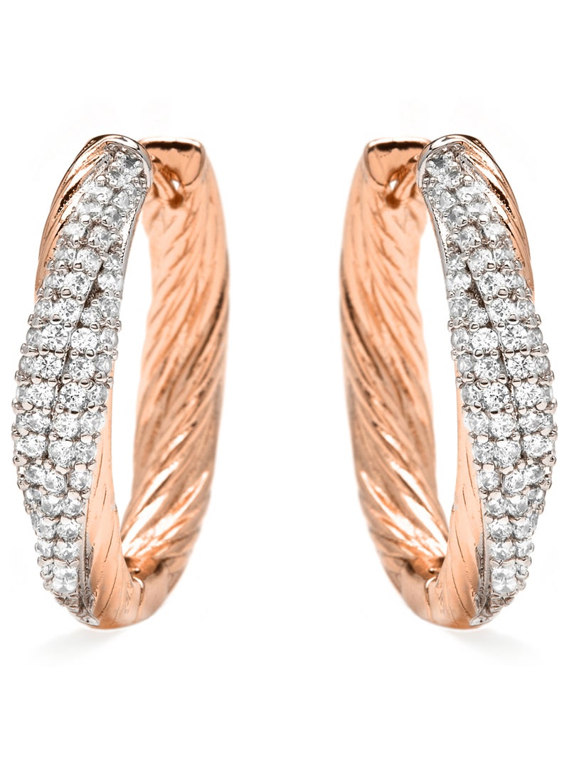 Boucles d'oreilles Luxenter et plaqué or 18k - Ugorma Blanc - Kiabi