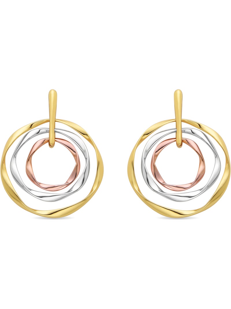 Boucles d'oreilles Luxenter et plaqué or 18k - Ushdao Multicolore - Kiabi