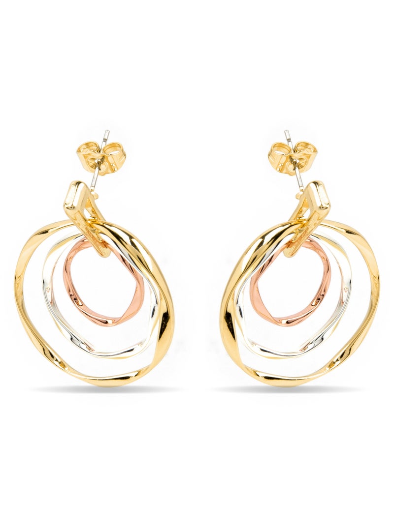 Boucles d'oreilles Luxenter et plaqué or 18k - Ushdao Multicolore - Kiabi