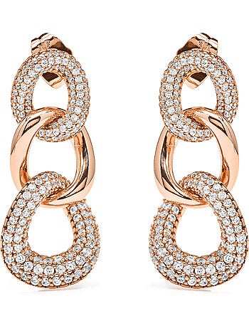 Boucles d'oreilles Luxenter et plaqué or 18k avec zircon - Lik