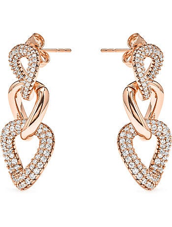 Boucles d'oreilles Luxenter et plaqué or 18k avec zircon - Lik