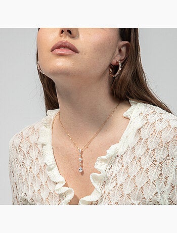 Boucles d'oreilles Luxenter et plaqué or 18k avec zircon - Lik