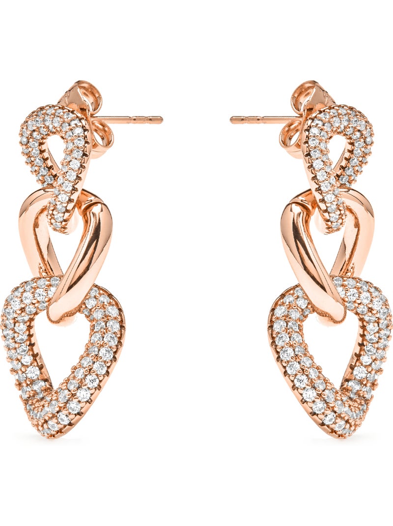 Boucles d'oreilles Luxenter et plaqué or 18k avec zircon - Lik Argent - Kiabi