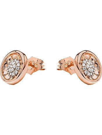 Boucles d'oreilles Luxenter et plaqué or 18k avec zircon brillant - Guhux