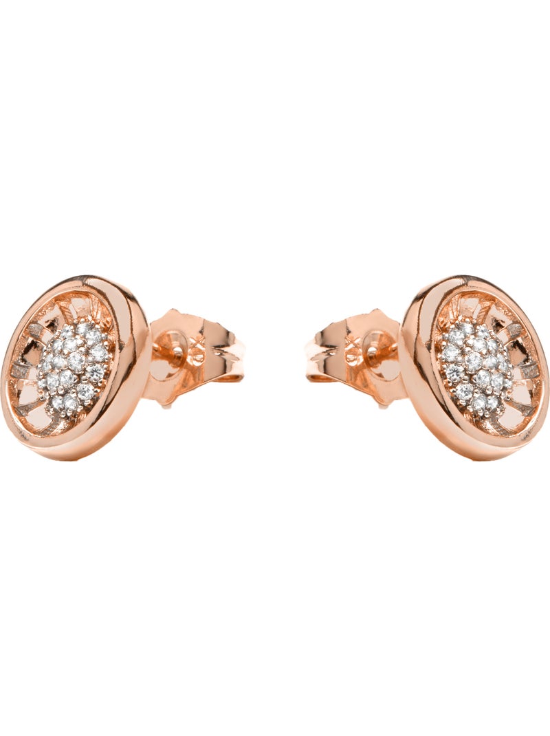 Boucles d'oreilles Luxenter et plaqué or 18k avec zircon brillant - Guhux Argent - Kiabi