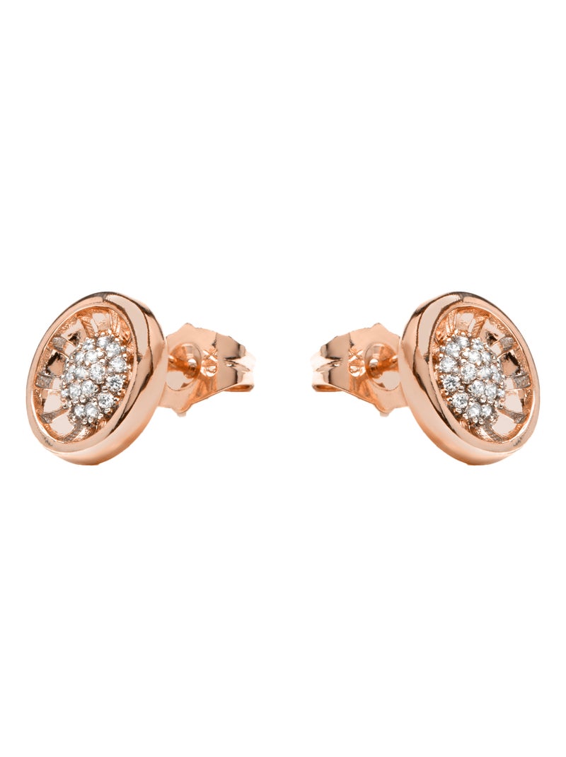 Boucles d'oreilles Luxenter et plaqué or 18k avec zircon brillant - Guhux Blanc - Kiabi