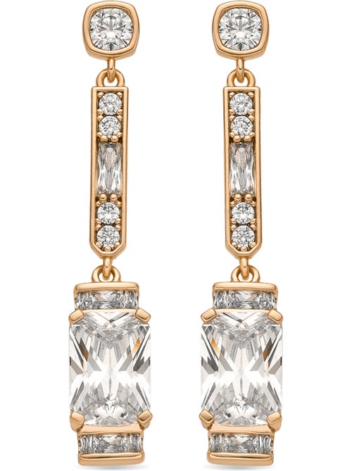 Boucles d'oreilles Luxenter et plaqué or 18k avec zircon cubique brillant - Chiuk - Kiabi