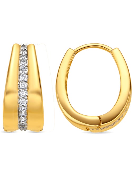 Boucles d'oreilles Luxenter et plaqué or 18k avec zircons brillants - Bardi - Kiabi Boucles d'oreilles Luxenter et plaqué or 18k avec zircons brillants - Bardi - Kiabi