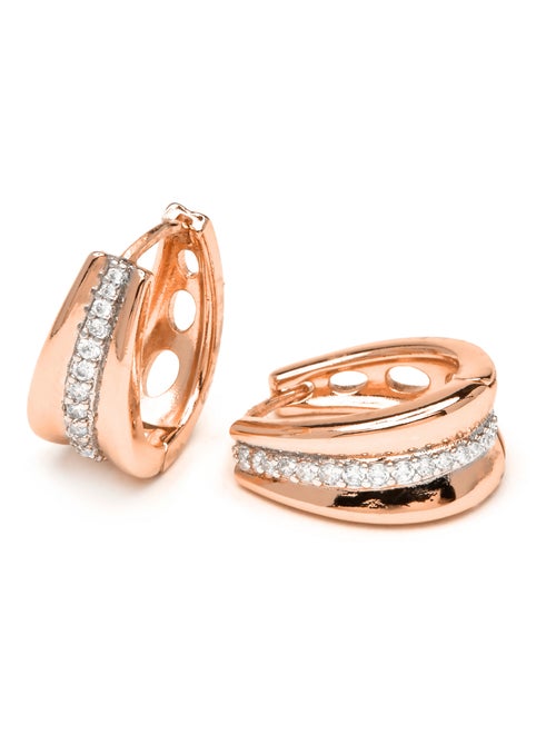 Boucles d'oreilles Luxenter et plaqué or 18k avec zircons brillants - Bardi - Kiabi Boucles d'oreilles Luxenter et plaqué or 18k avec zircons brillants - Bardi - Kiabi