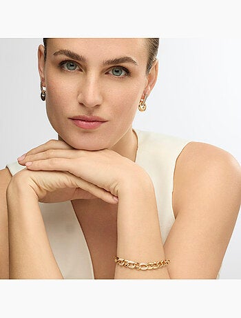Boucles d'oreilles Luxenter et plaqué or 18k avec zircons brillants - Eithe