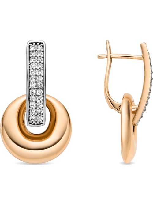 Boucles d'oreilles Luxenter et plaqué or 18k avec zircons brillants - Kipol - Kiabi Boucles d'oreilles Luxenter et plaqué or 18k avec zircons brillants - Kipol - Kiabi
