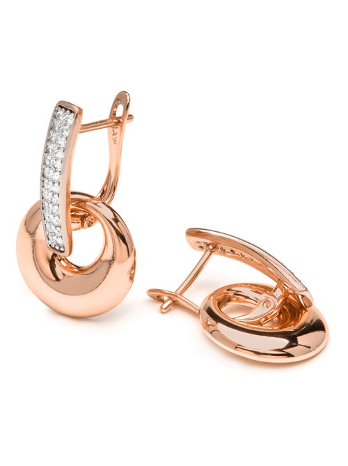 Boucles d'oreilles Luxenter et plaqué or 18k avec zircons brillants - Kipol - Kiabi Boucles d'oreilles Luxenter et plaqué or 18k avec zircons brillants - Kipol - Kiabi