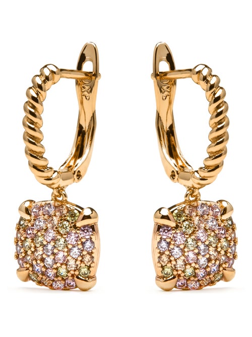 Boucles d'oreilles Luxenter et plaqué or 18k avec zircons brillants - Leza - Kiabi Boucles d'oreilles Luxenter et plaqué or 18k avec zircons brillants - Leza - Kiabi