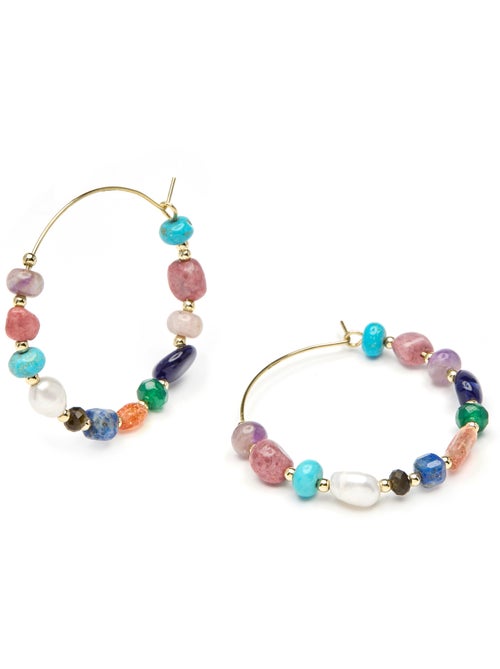 Boucles d'oreilles Luxenter et plaqué or 18k et perle blanche - Umavi - Kiabi Boucles d'oreilles Luxenter et plaqué or 18k et perle blanche - Umavi - Kiabi