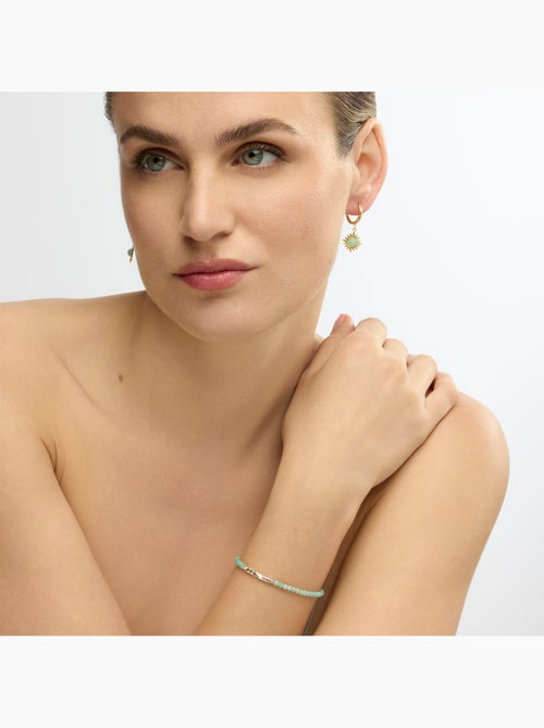 Boucles d'oreilles Luxenter et plaqué or 18k et turquoise - Daoni - Kiabi