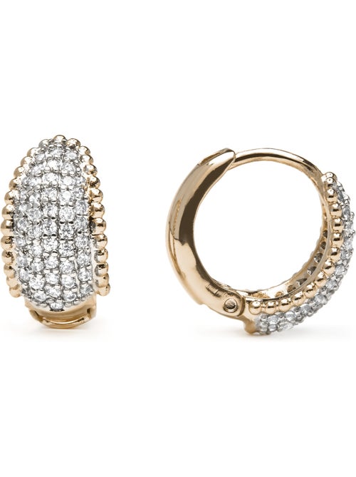 Boucles d'oreilles Luxenter et plaqué or 18k et zircon brillant - Cinea - Kiabi Boucles d'oreilles Luxenter et plaqué or 18k et zircon brillant - Cinea - Kiabi