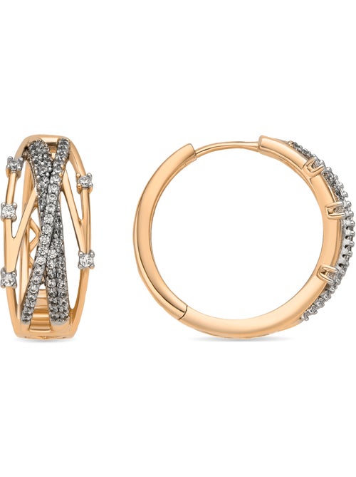Boucles d'oreilles Luxenter et plaqué or 18k et zircon brillant - Hax - Kiabi Boucles d'oreilles Luxenter et plaqué or 18k et zircon brillant - Hax - Kiabi