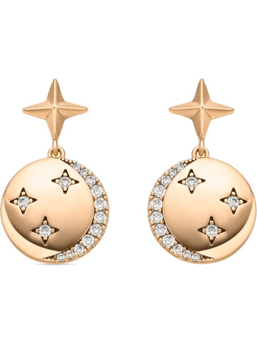 Boucles d'oreilles Luxenter et plaqué or 18k et zircon brillant - Larad - Kiabi Boucles d'oreilles Luxenter et plaqué or 18k et zircon brillant - Larad - Kiabi