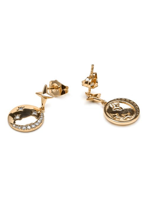 Boucles d'oreilles Luxenter et plaqué or 18k et zircon brillant - Larad - Kiabi Boucles d'oreilles Luxenter et plaqué or 18k et zircon brillant - Larad - Kiabi