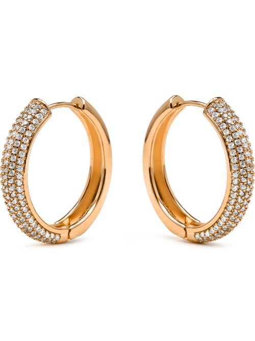Boucles d'oreilles Luxenter et plaqué or 18k et zircon brillant - Mapris - Kiabi Boucles d'oreilles Luxenter et plaqué or 18k et zircon brillant - Mapris - Kiabi