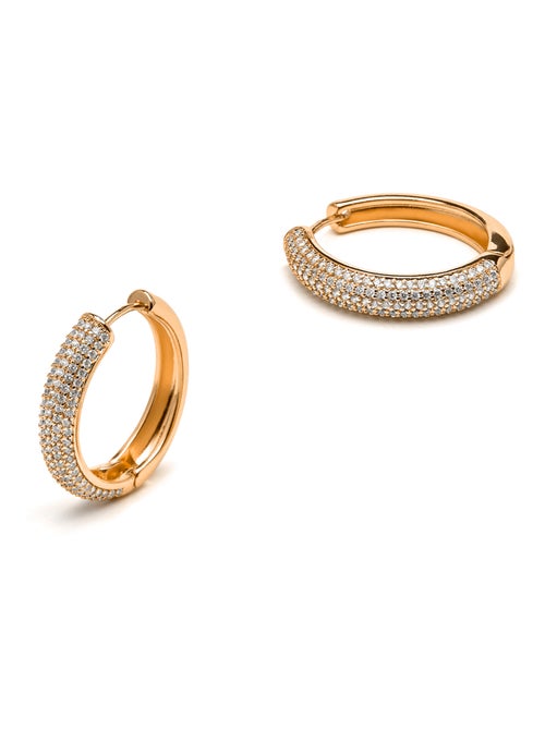 Boucles d'oreilles Luxenter et plaqué or 18k et zircon brillant - Mapris - Kiabi Boucles d'oreilles Luxenter et plaqué or 18k et zircon brillant - Mapris - Kiabi