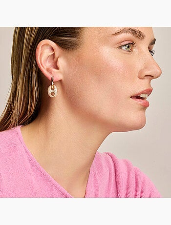 Boucles d'oreilles Luxenter et plaqué or 18k et zircon brillant - Memat
