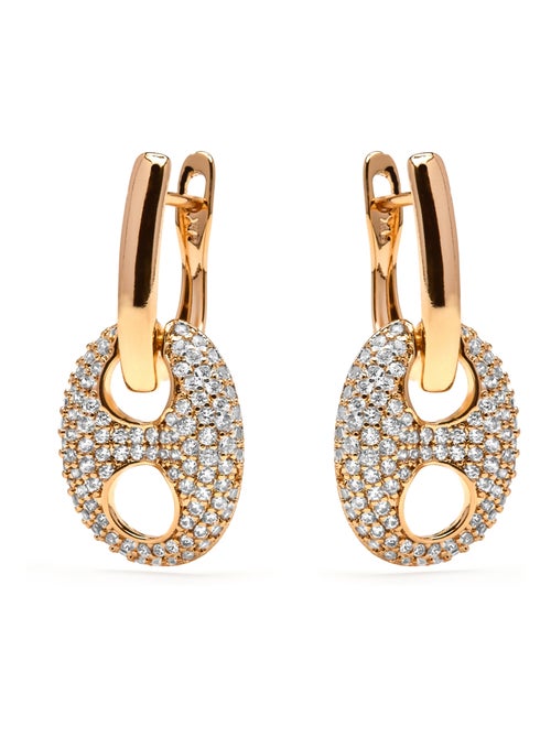 Boucles d'oreilles Luxenter et plaqué or 18k et zircon brillant - Memat - Kiabi Boucles d'oreilles Luxenter et plaqué or 18k et zircon brillant - Memat - Kiabi
