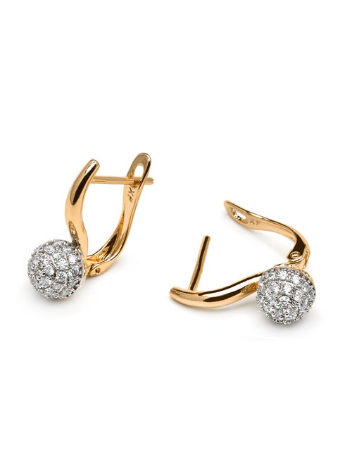 Boucles d'oreilles Luxenter et plaqué or 18k et zircon brillant - Mnio - Kiabi Boucles d'oreilles Luxenter et plaqué or 18k et zircon brillant - Mnio - Kiabi
