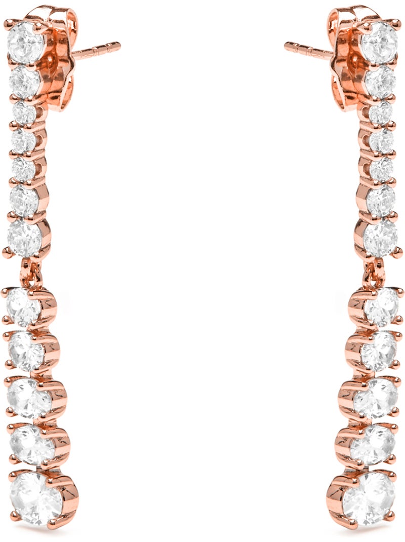 Boucles d'oreilles Luxenter et plaqué or 18k et zircon brillant - Raium Argent - Kiabi