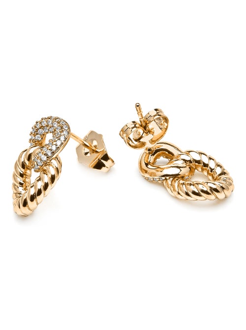 Boucles d'oreilles Luxenter et plaqué or 18k et zircon brillant - Ramcall - Kiabi Boucles d'oreilles Luxenter et plaqué or 18k et zircon brillant - Ramcall - Kiabi