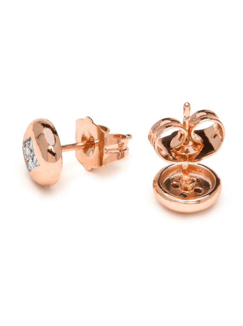 Boucles d'oreilles Luxenter et plaqué or 18k et zircon brillant - Tawil Blanc - Kiabi