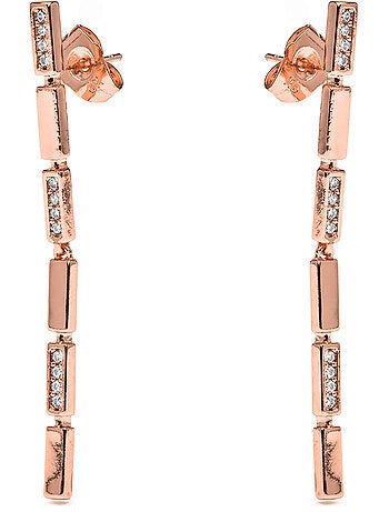 Boucles d'oreilles Luxenter et plaqué or 18k et zircon brillant - Viata