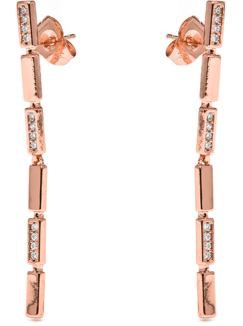 Boucles d'oreilles Luxenter et plaqué or 18k et zircon brillant - Viata - Kiabi Boucles d'oreilles Luxenter et plaqué or 18k et zircon brillant - Viata - Kiabi