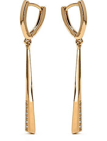 Boucles d'oreilles Luxenter et plaqué or 18k et zircon cubique brillant - Inneth