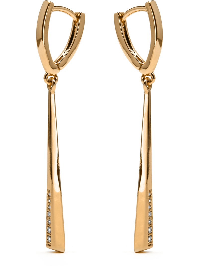 Boucles d'oreilles Luxenter et plaqué or 18k et zircon cubique brillant - Inneth Argent - Kiabi