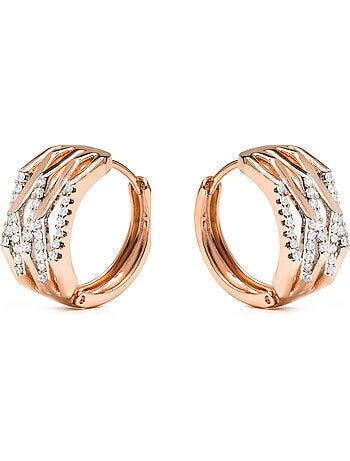 Boucles d'oreilles Luxenter et plaqué or 18k et zircons étincelants - Userax