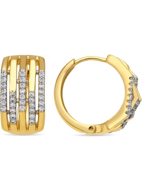 Boucles d'oreilles Luxenter et plaqué or 18k et zircons étincelants - Userax - Kiabi Boucles d'oreilles Luxenter et plaqué or 18k et zircons étincelants - Userax - Kiabi