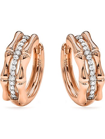 Boucles d'oreilles Luxenter et plaqué or 18k finition Zirconia - Zuryde