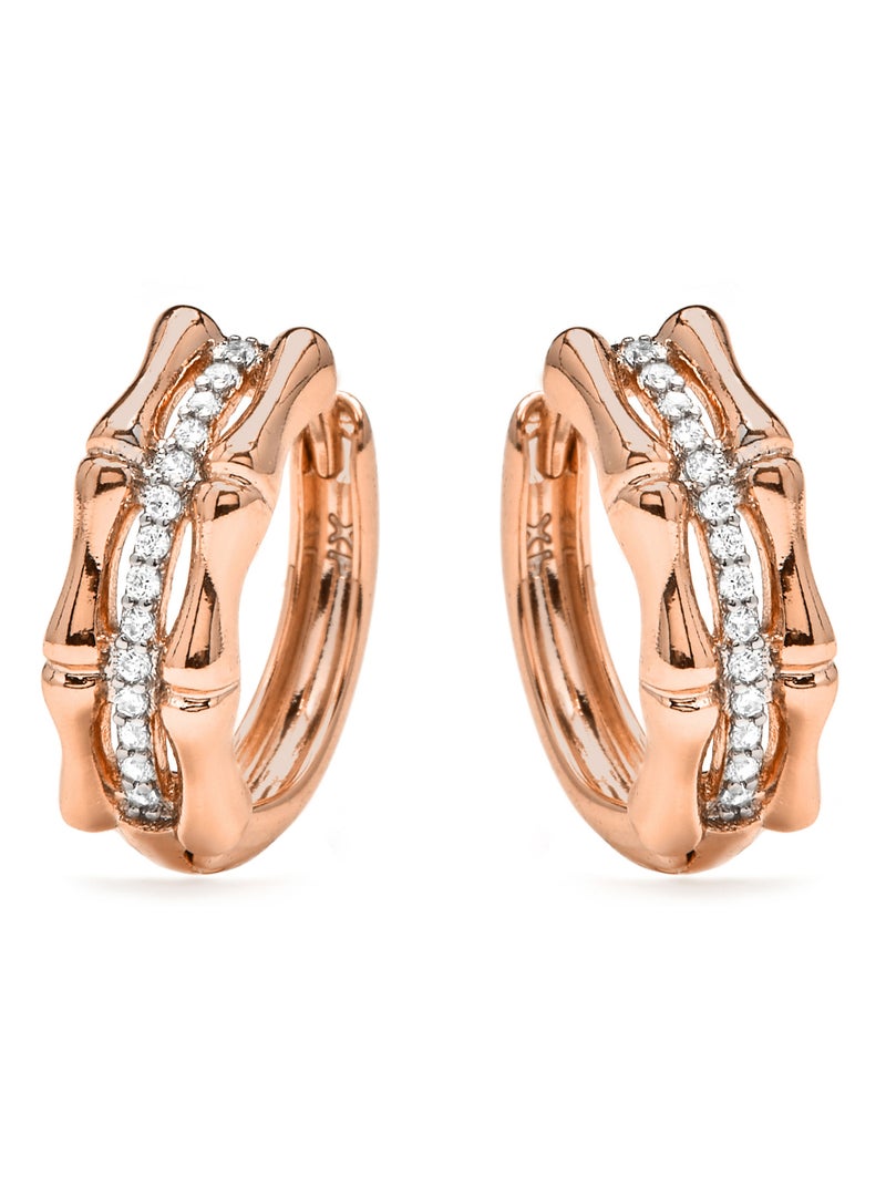 Boucles d'oreilles Luxenter et plaqué or 18k finition Zirconia - Zuryde Blanc - Kiabi