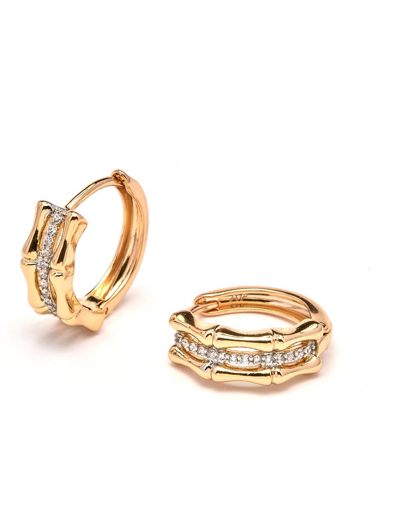 Boucles d'oreilles Luxenter et plaqué or 18k finition Zirconia - Zuryde Blanc - Kiabi