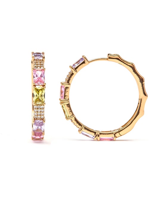 Boucles d'oreilles Luxenter et plaqué or 18k finition zirconia multicolore - Ulfan - Kiabi Boucles d'oreilles Luxenter et plaqué or 18k finition zirconia multicolore - Ulfan - Kiabi