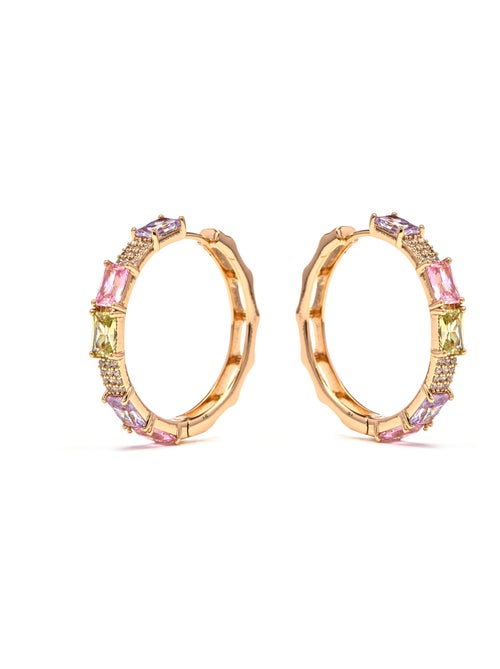 Boucles d'oreilles Luxenter et plaqué or 18k finition zirconia multicolore - Ulfan - Kiabi Boucles d'oreilles Luxenter et plaqué or 18k finition zirconia multicolore - Ulfan - Kiabi