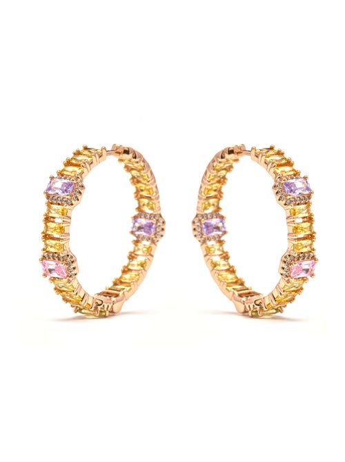 Boucles d'oreilles Luxenter et plaqué or 18k zirconia multicolore - Phisma - Kiabi Boucles d'oreilles Luxenter et plaqué or 18k zirconia multicolore - Phisma - Kiabi