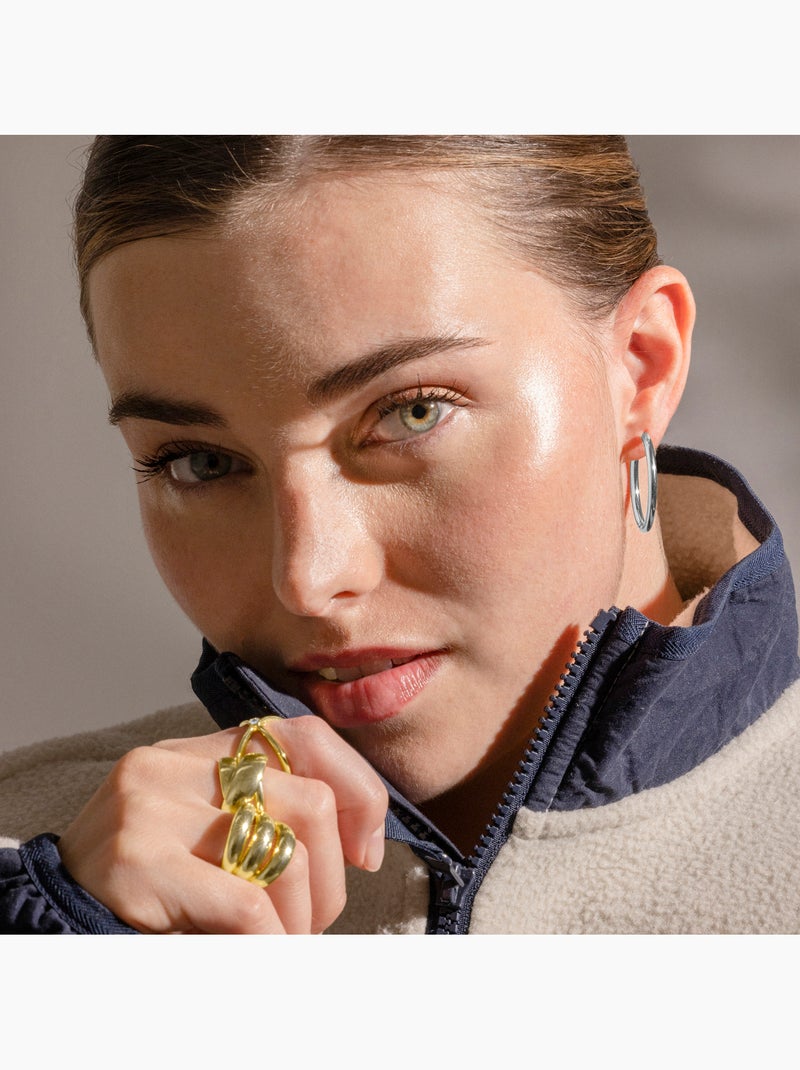 Boucles d'oreilles Luxenter finition argentée - Carai Gris - Kiabi