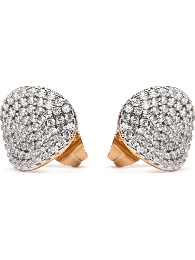 Boucles d'oreilles Luxenter finition argentée et zircon brillant - Gilmet Argent - Kiabi